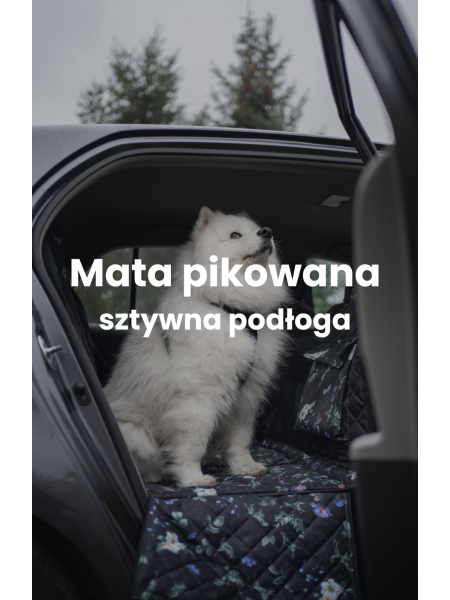 Kuko+ PIKOWANA mata dla psa do samochodu 2w1 - Z BOKAMI I SZTYWNĄ PODŁOGĄ