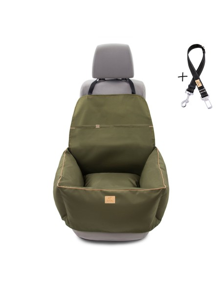 "Ero Soft" dog car seat OLIVE GREEN size S