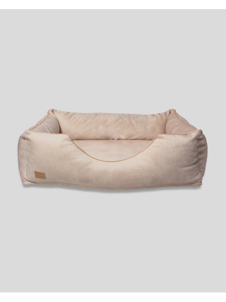 Lilo Orthopedic Dog Bed Waterproof Velvet Beige