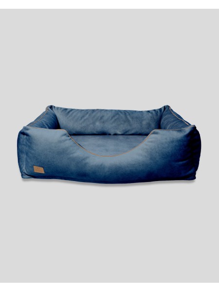 Lilo Orthopedic Dog Bed Waterproof Velvet Navy Blue