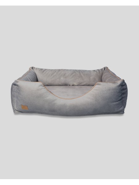 Lilo Orthopedic Dog Bed Waterproof Velvet Light Grey