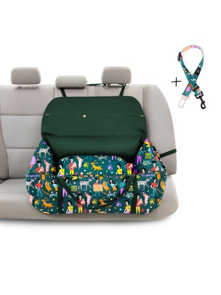 "Ero Soft" fotelik samochodowy dla psa BieGAJ roz. L  Z PASEM BEZPIECZEŃSTWA