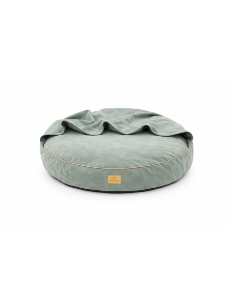 Dog bed round cushion with blanket Waterproof Velvet MINT