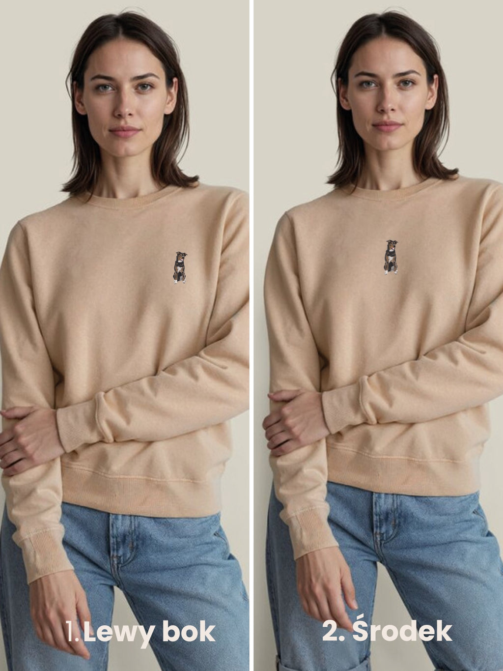 Bluza z personalizowanym haftem zwierzaka ze zdjęcia