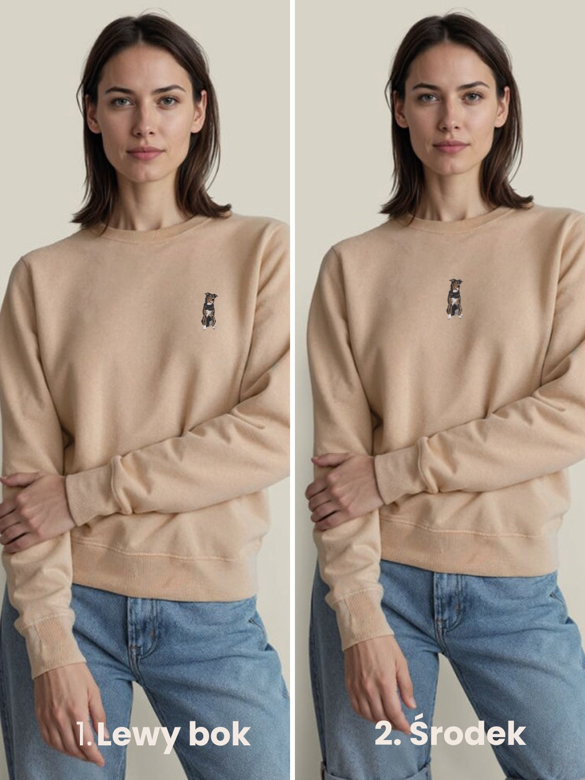 Bluza z personalizowanym haftem zwierzaka ze zdjęcia