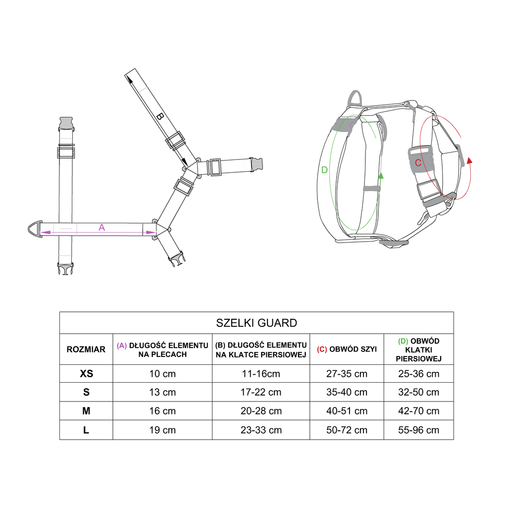 Guard Dog Harness - Colors to Choose From