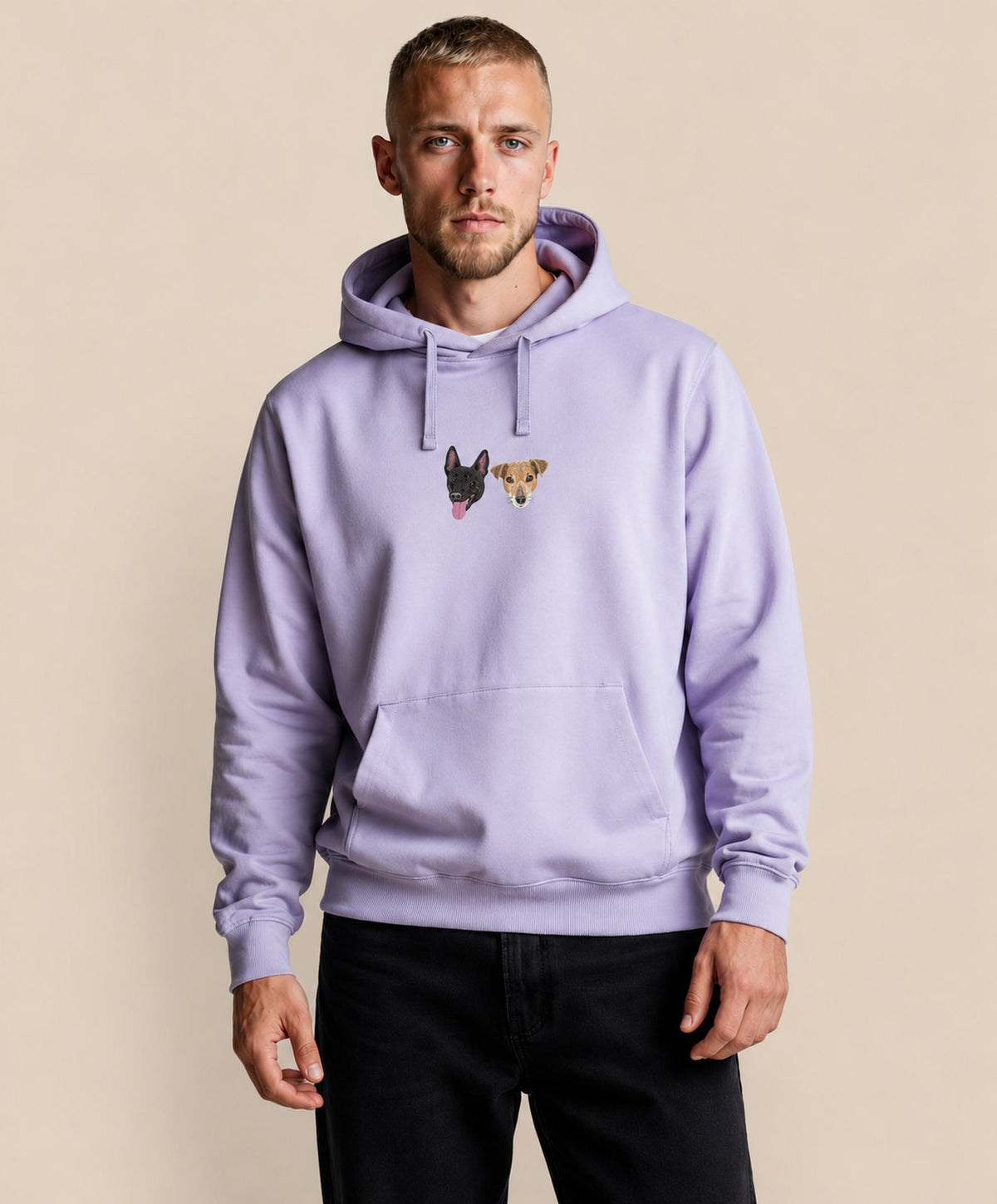 Bluza z kapturem z personalizowanym haftem zwierzaka ze zdjęcia