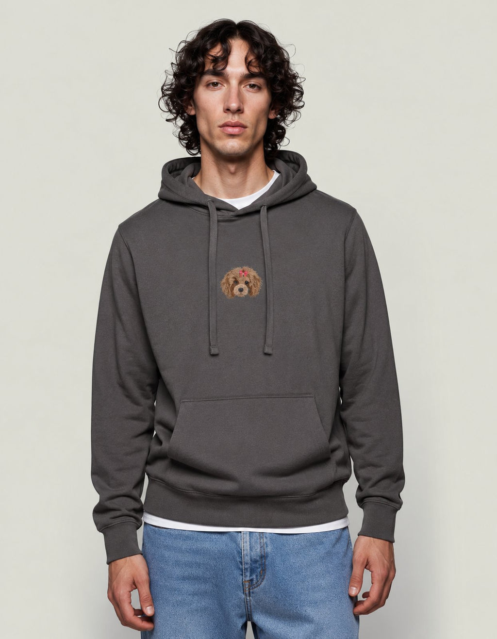 Bluza z kapturem z personalizowanym haftem zwierzaka ze zdjęcia